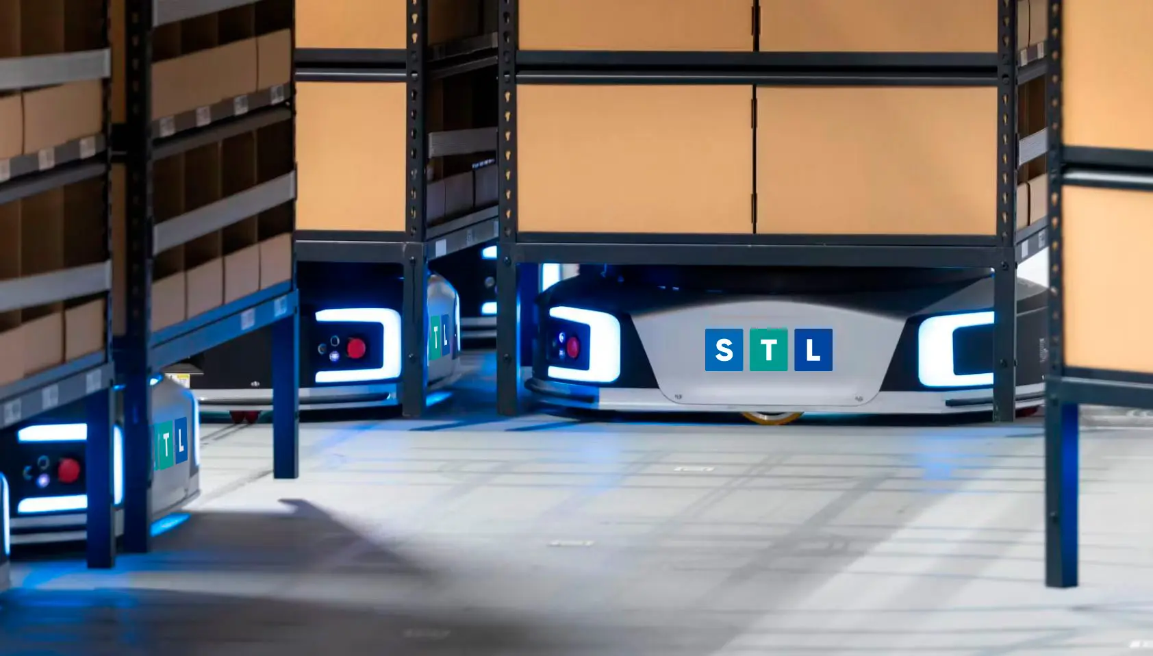 ST Logistics lagerrobot under palle